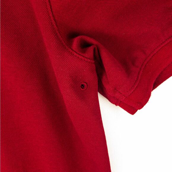 Nike Polo Dri-Fit Polo Men's Medium Logo Short Sleeve Red Cotton Blend Pique - Picture 5 of 11